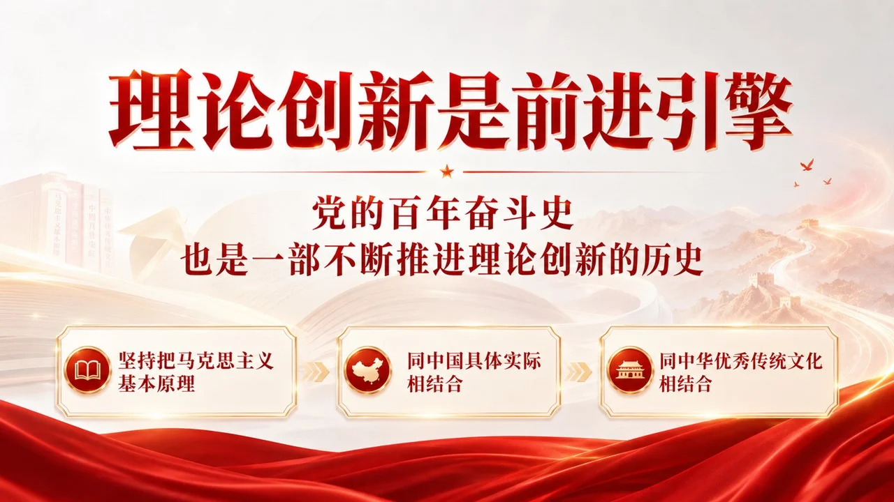 建党105周年主题党课PPT｜新征程是新的长征｜赓续红色血脉 走好新时代赶考路 - 预览图12