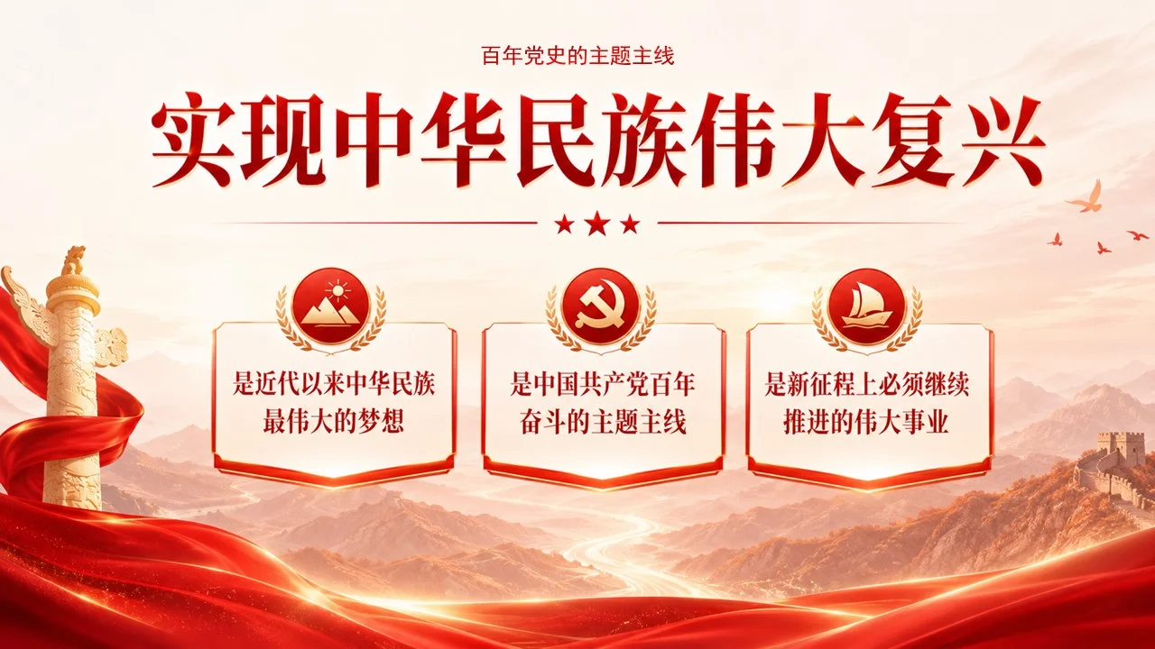 建党105周年主题党课PPT｜新征程是新的长征｜赓续红色血脉 走好新时代赶考路 - 预览图8