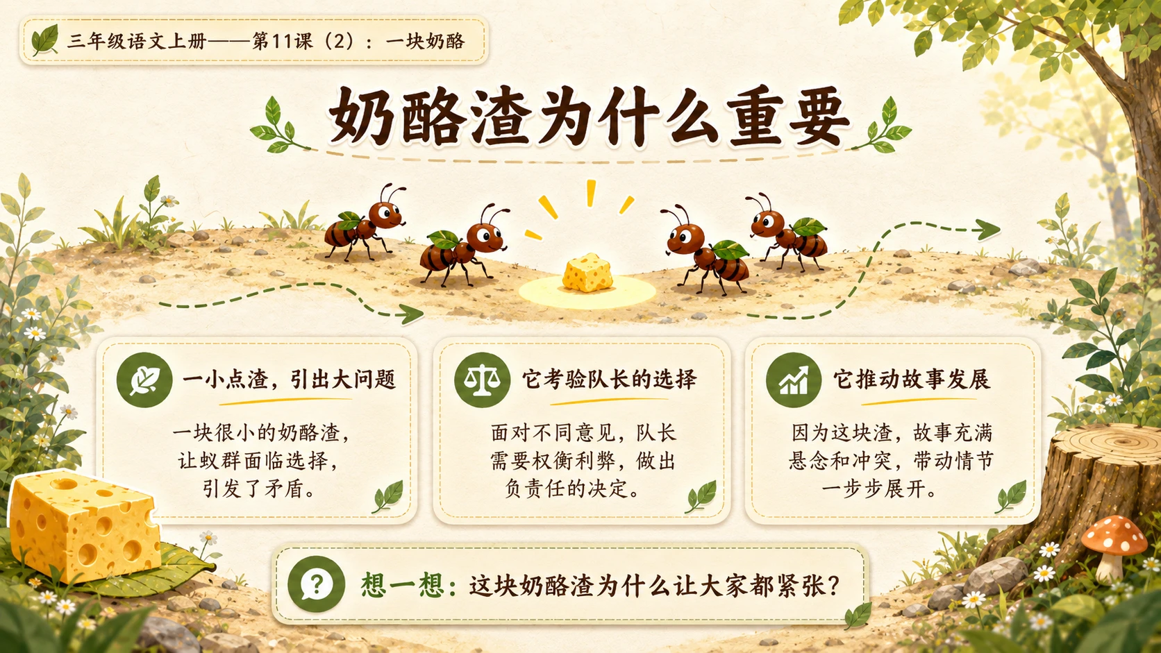 小学六年制统编教材系列课件——三年级语文上册第11课（2）：一块奶酪 - 预览图4