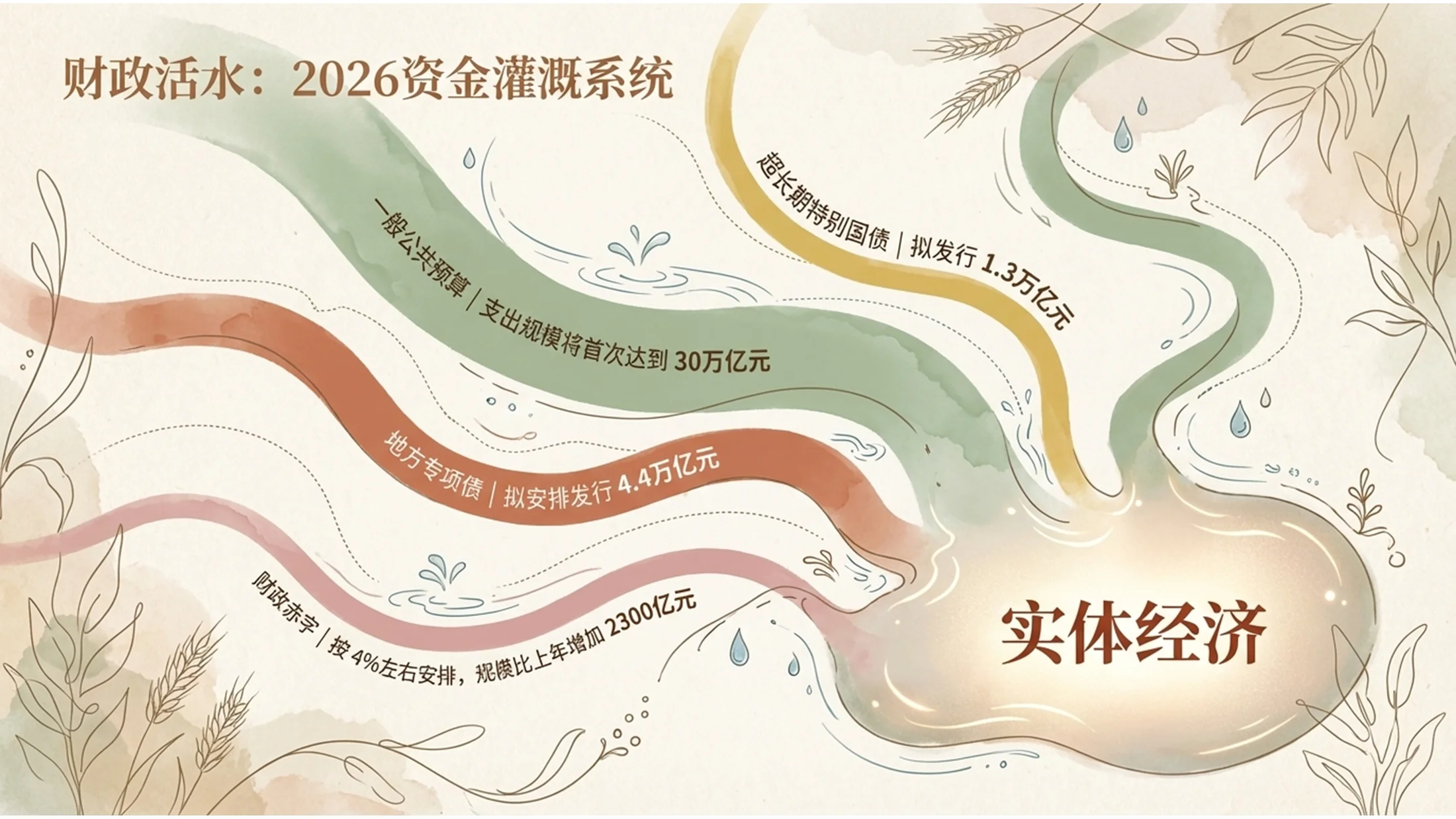 手绘柔和波西米亚风格政府工作报告PPT - 预览图8