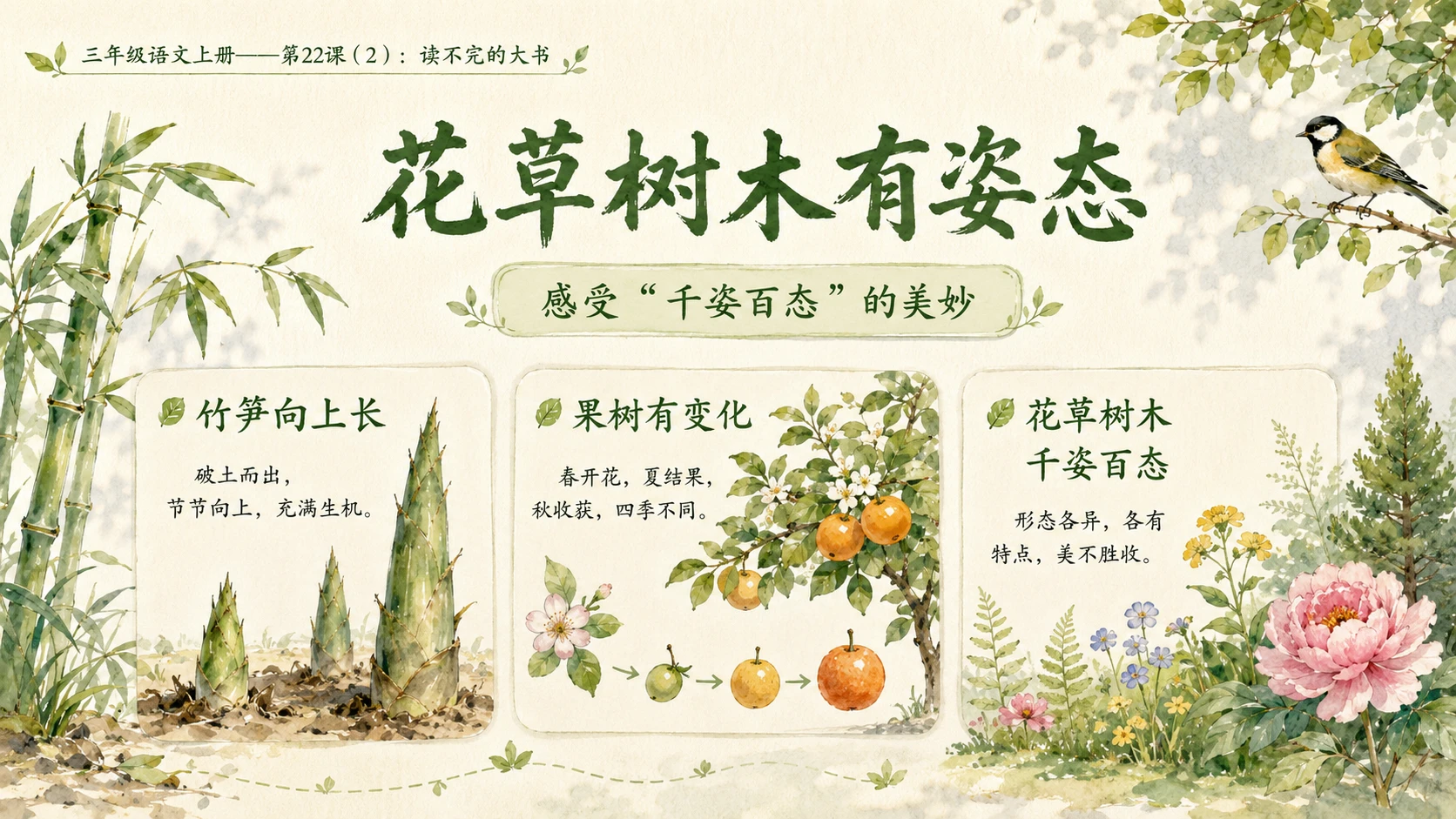 小学六年制统编教材系列课件——三年级语文上册第22课（2）：读不完的大书 - 预览图7