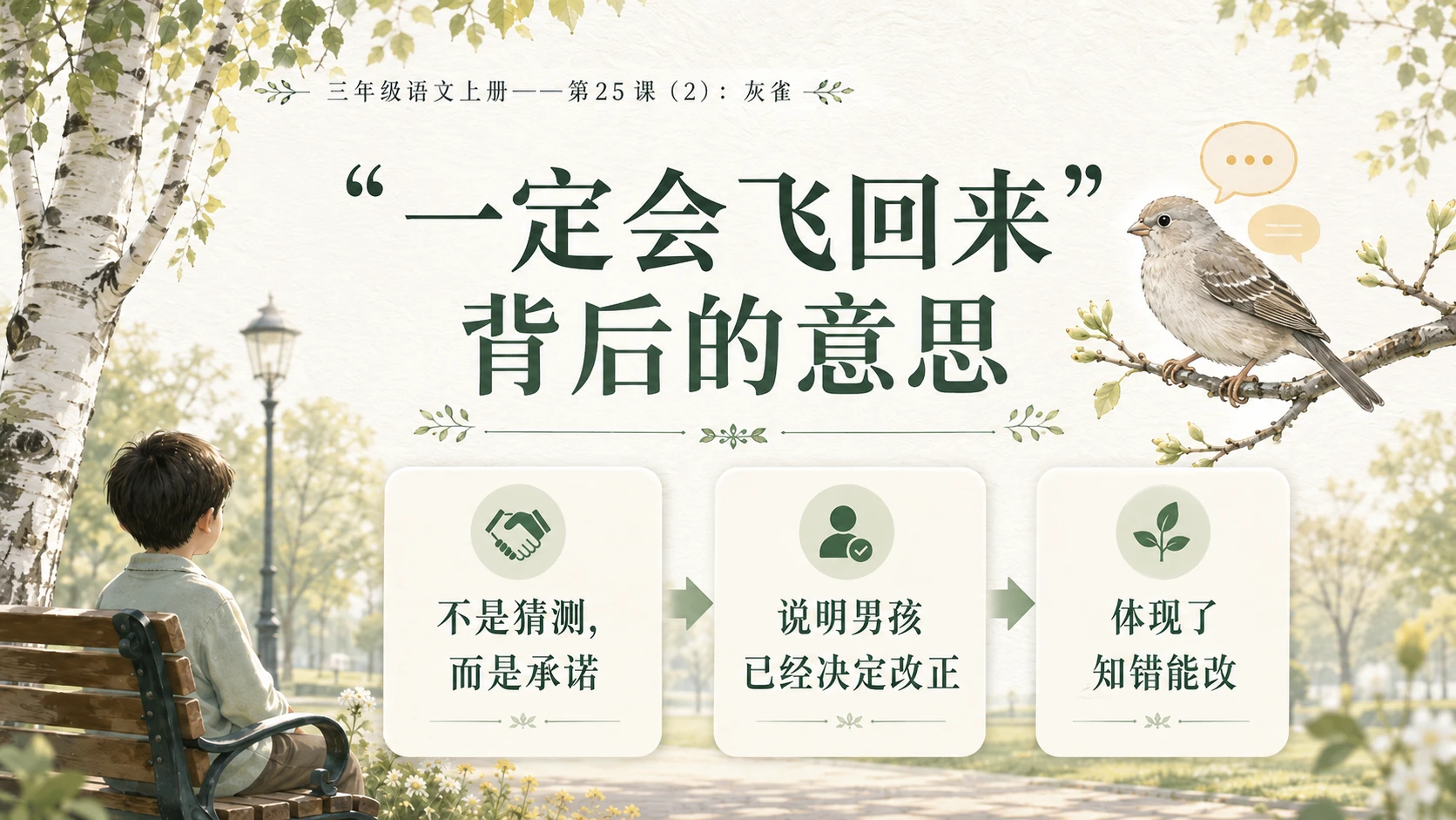 小学六年制统编教材系列课件——三年级语文上册第25课（2）：灰雀 - 预览图8