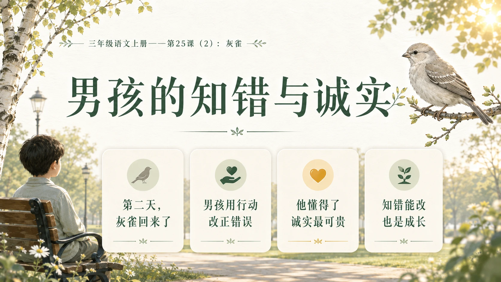 小学六年制统编教材系列课件——三年级语文上册第25课（2）：灰雀 - 预览图10