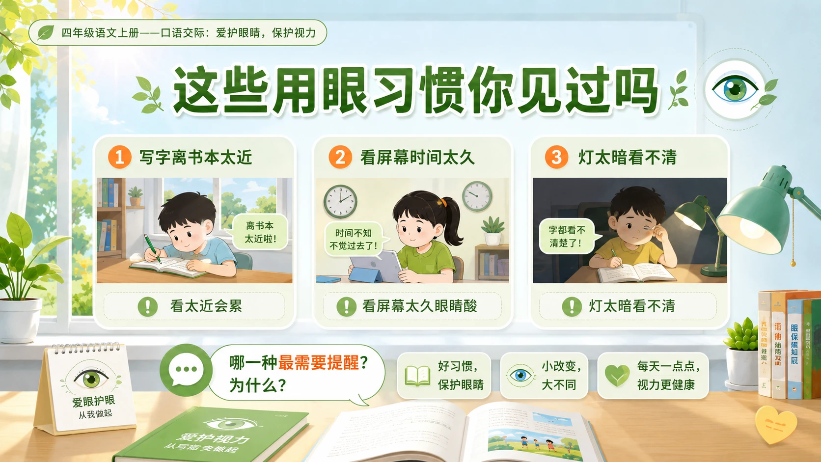 小学六年制统编教材系列课件——四年级语文上册爱护眼睛，保护视力 - 预览图2