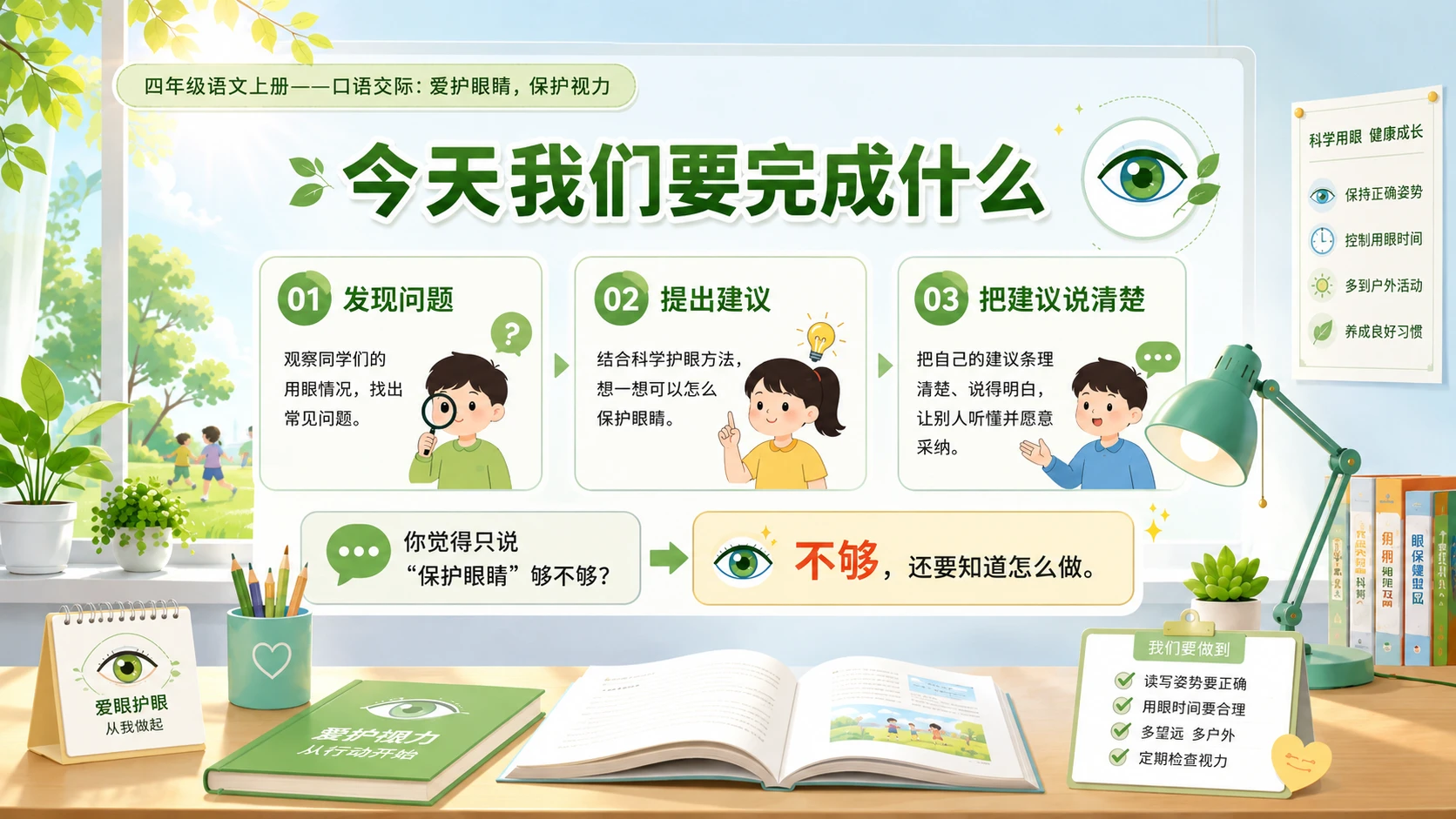 小学六年制统编教材系列课件——四年级语文上册爱护眼睛，保护视力 - 预览图3
