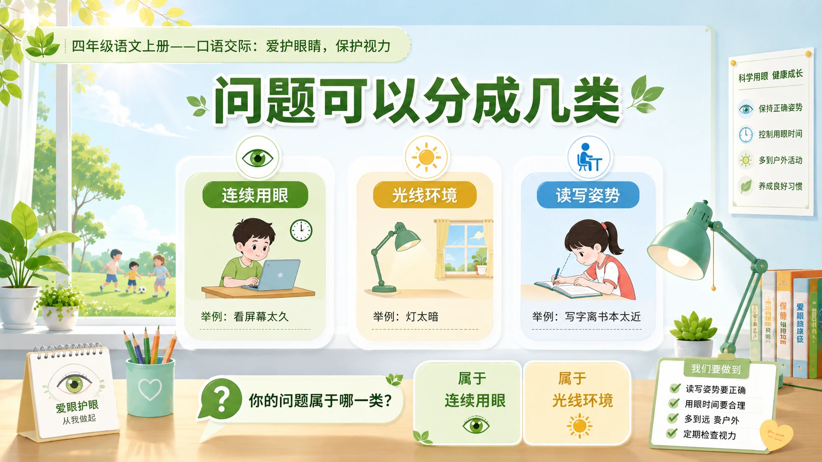 小学六年制统编教材系列课件——四年级语文上册爱护眼睛，保护视力 - 预览图5