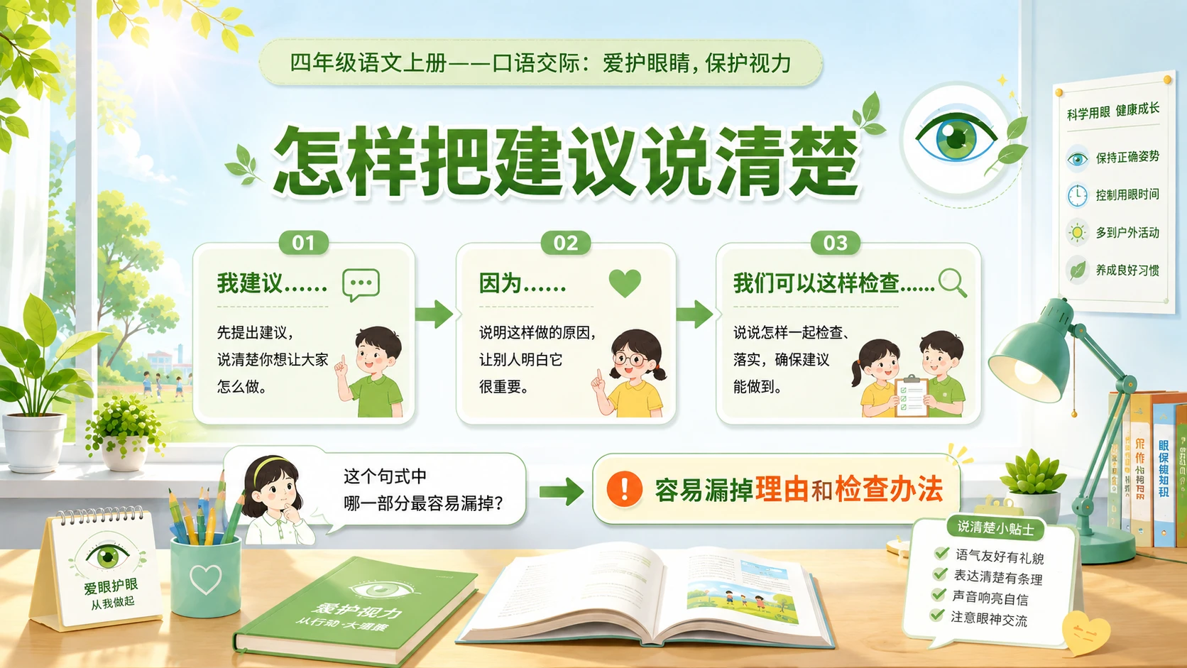 小学六年制统编教材系列课件——四年级语文上册爱护眼睛，保护视力 - 预览图6