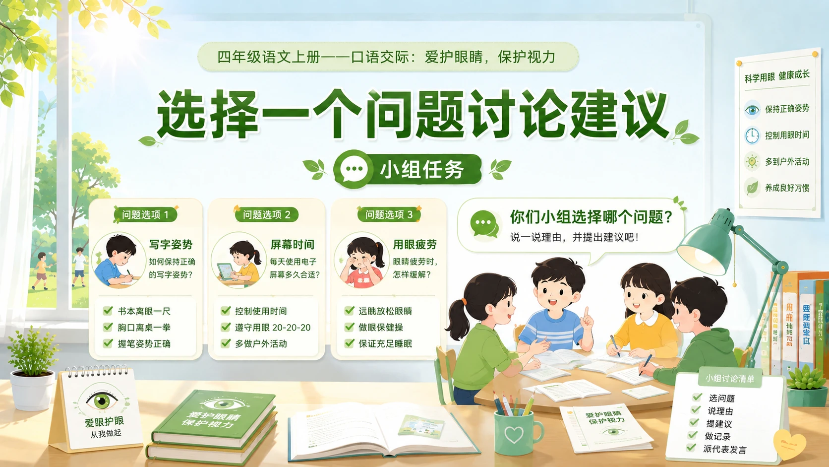 小学六年制统编教材系列课件——四年级语文上册爱护眼睛，保护视力 - 预览图8