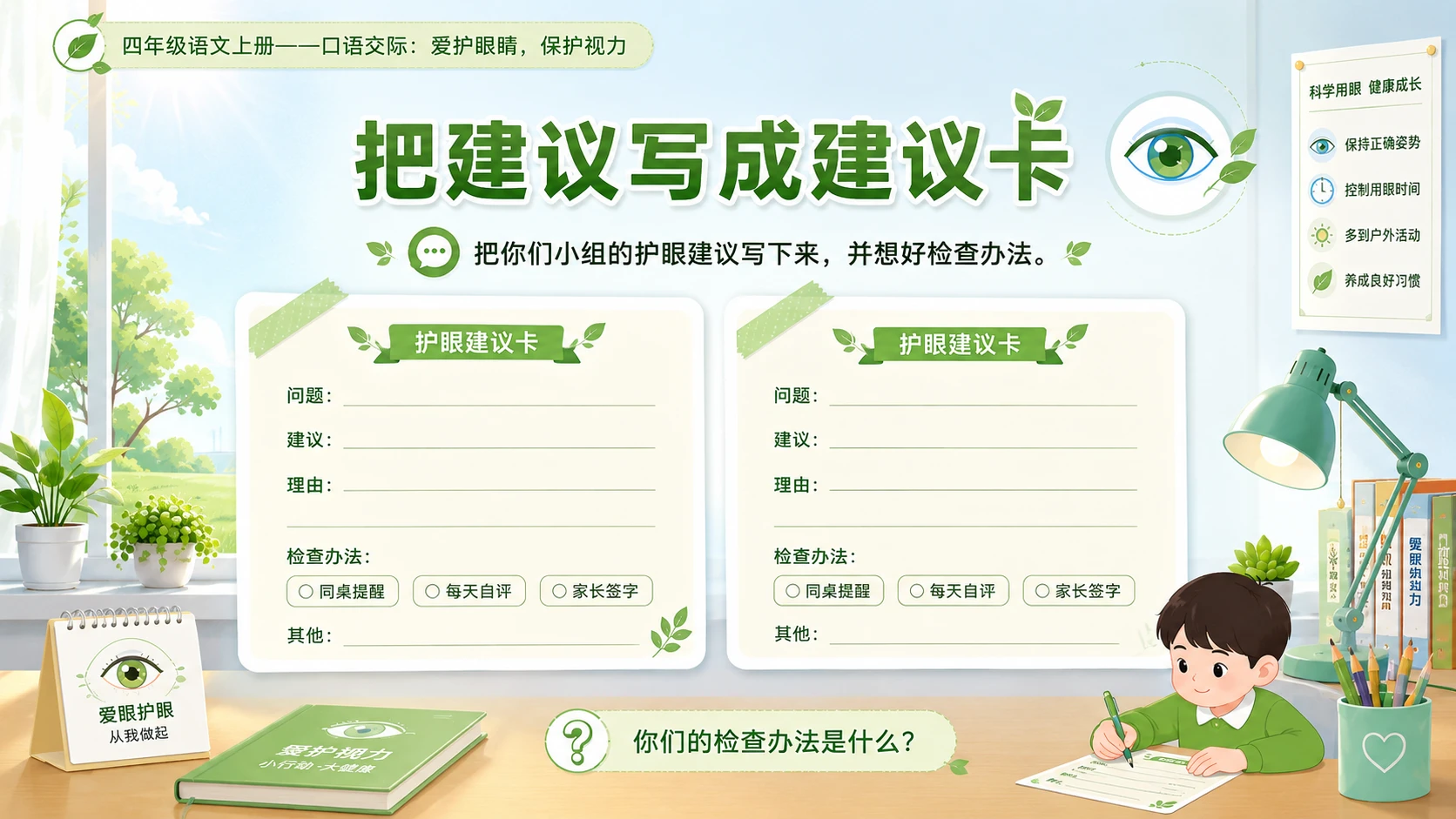 小学六年制统编教材系列课件——四年级语文上册爱护眼睛，保护视力 - 预览图9