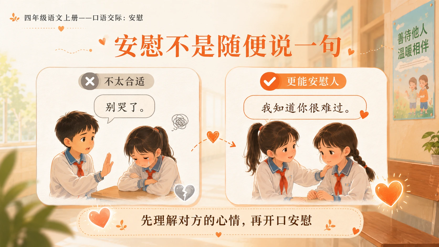 小学六年制统编教材系列课件——四年级语文上册：安慰 - 预览图4