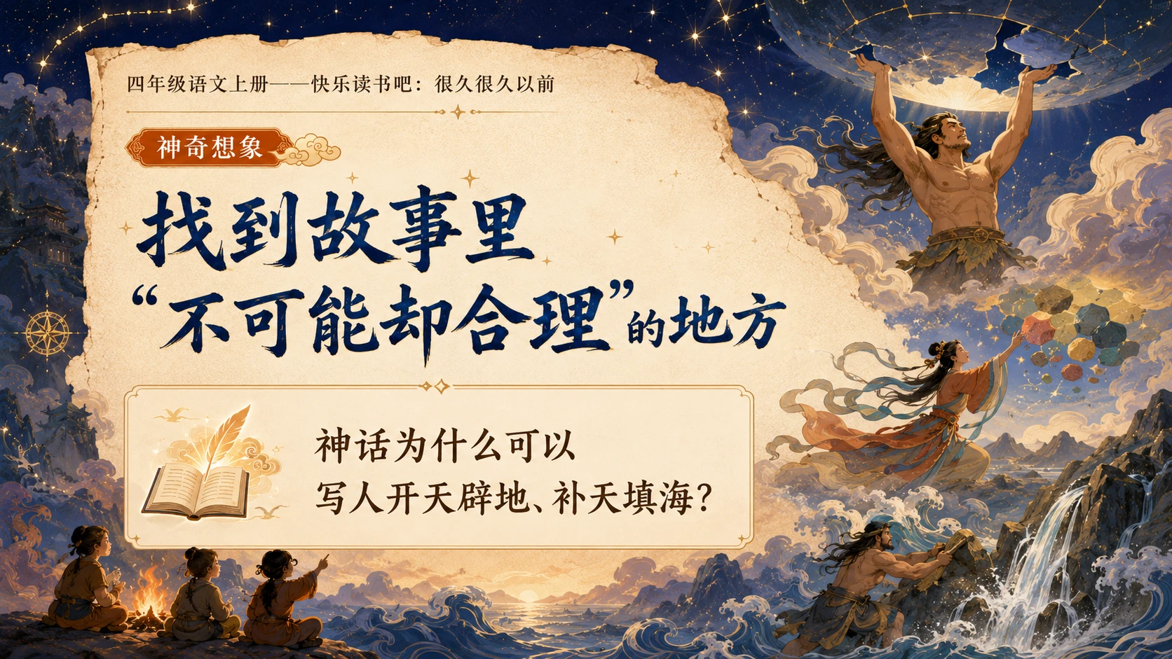 小学六年制统编教材系列课件——四年级语文上册：很久很久以前 - 预览图10
