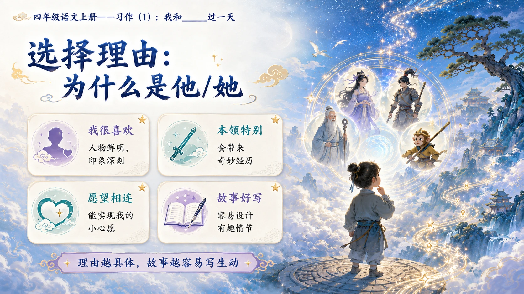 小学六年制统编教材系列课件——四年级语文上册：我和_____过一天（1） - 预览图10