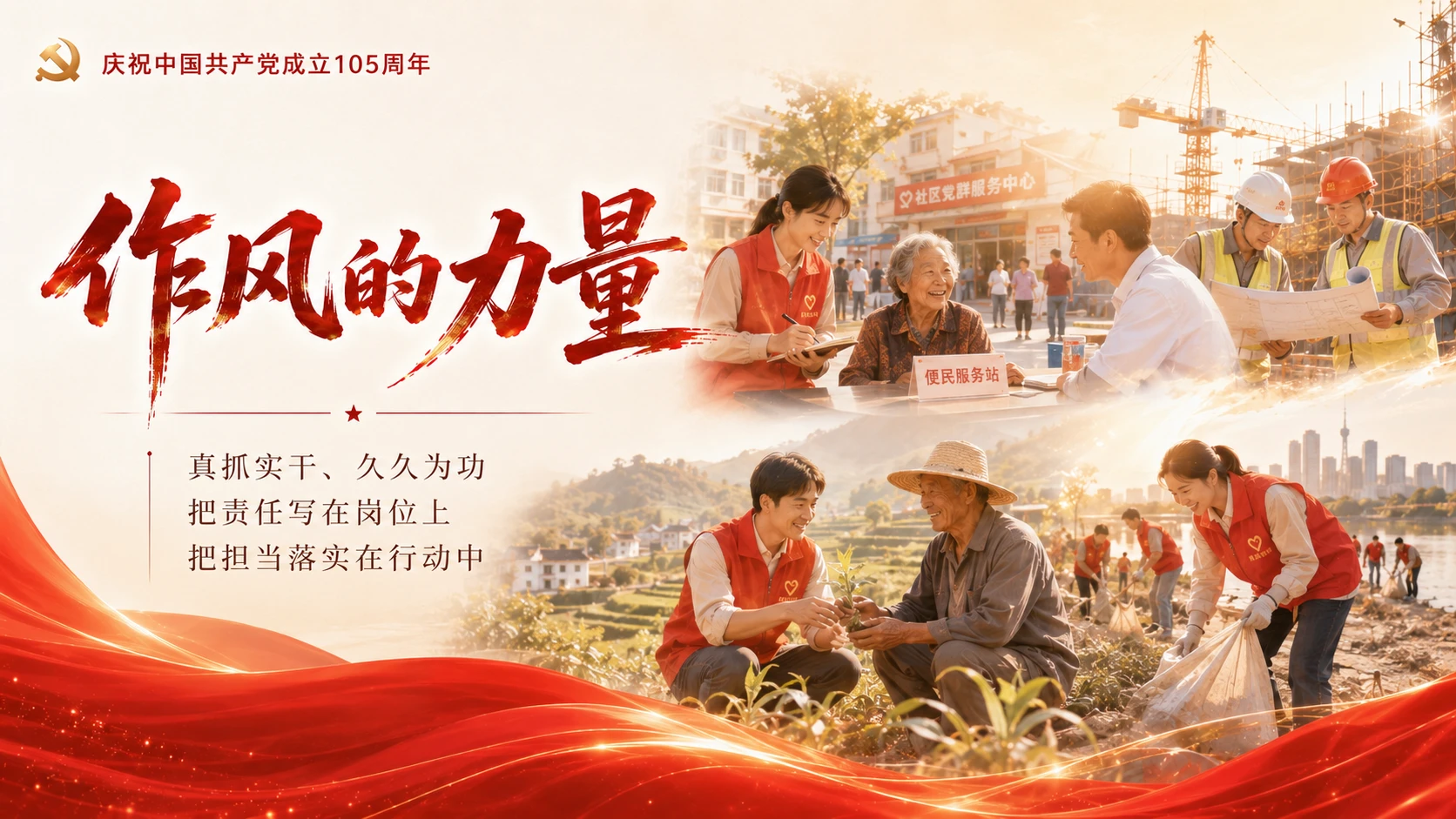 奋进正当时党主题PPT - 预览图13