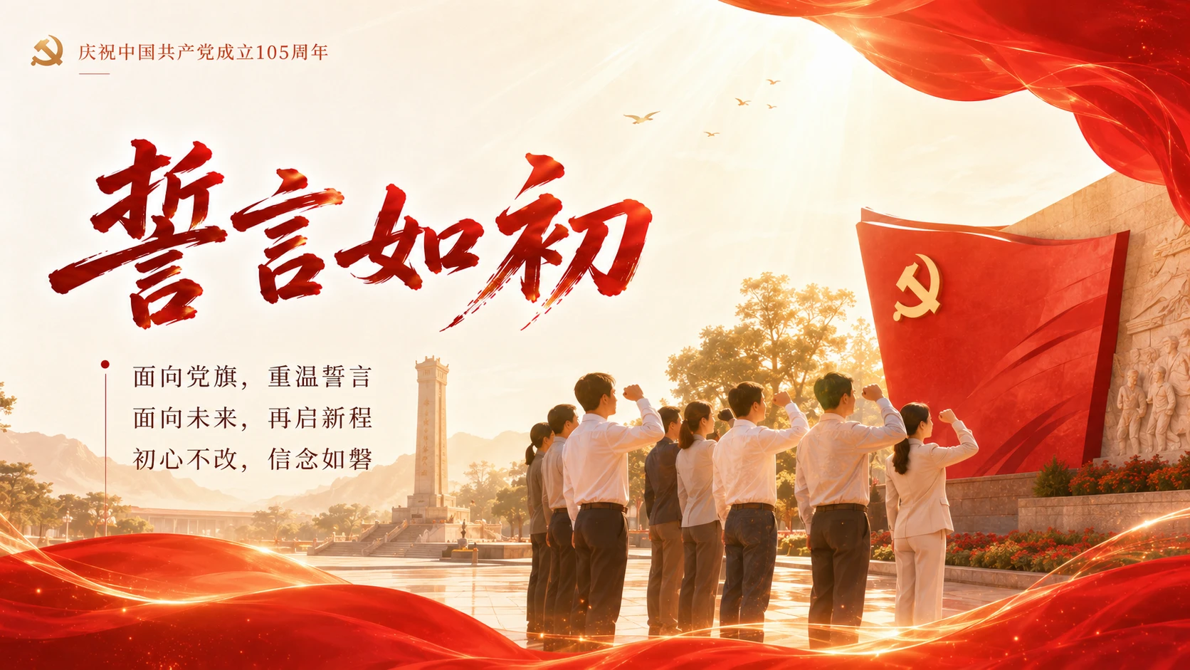 奋进正当时党主题PPT - 预览图18