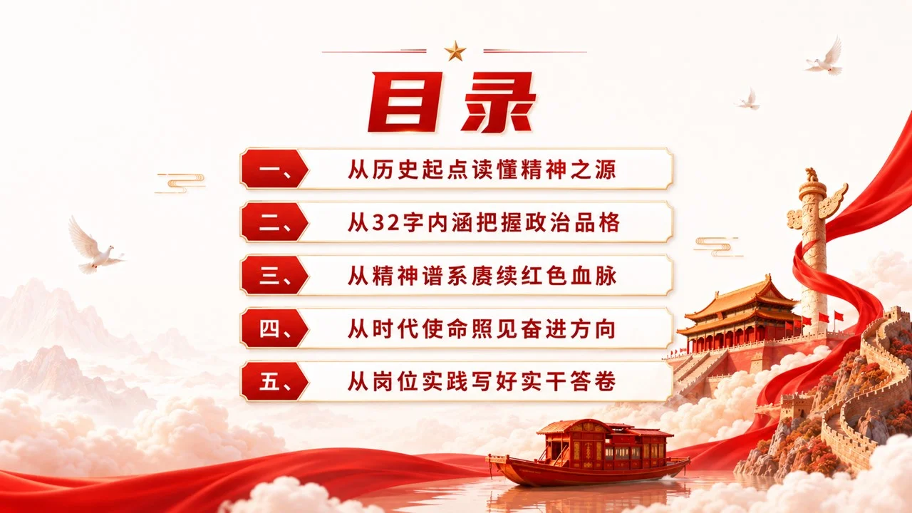伟大建党精神照亮新征程PPT｜庆祝中国共产党成立105周年专题党课课件 - 预览图1