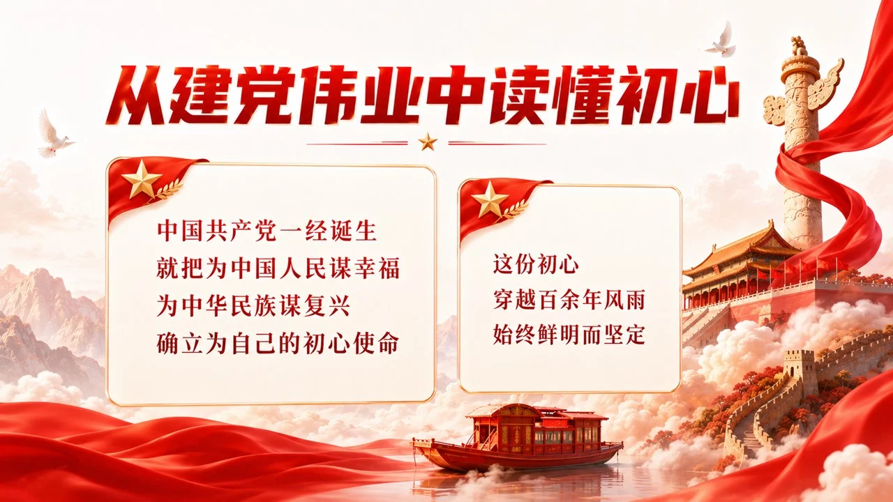 伟大建党精神照亮新征程PPT｜庆祝中国共产党成立105周年专题党课课件 - 预览图5