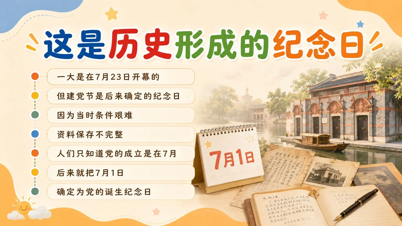 为什么建党节是7月1日？小学生七一建党节知识课PPT课件 - 预览图11