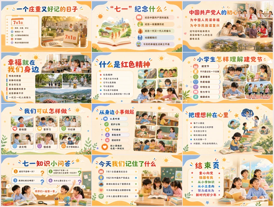 为什么建党节是7月1日？小学生七一建党节知识课PPT课件 - 预览图13