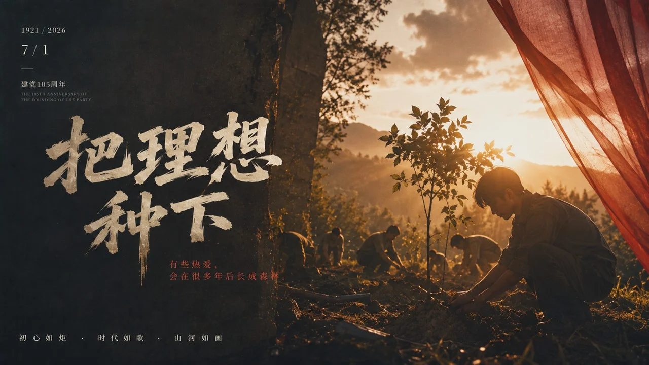 写给七一党的一封时代影像诗PPT - 预览图13