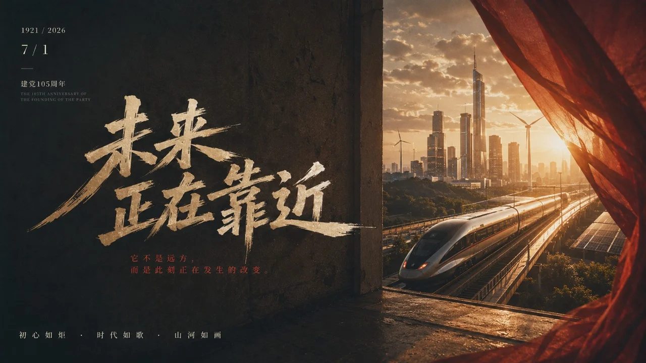 写给七一党的一封时代影像诗PPT - 预览图17