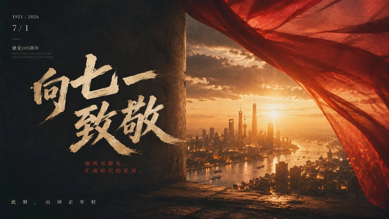 写给七一党的一封时代影像诗PPT - 预览图19