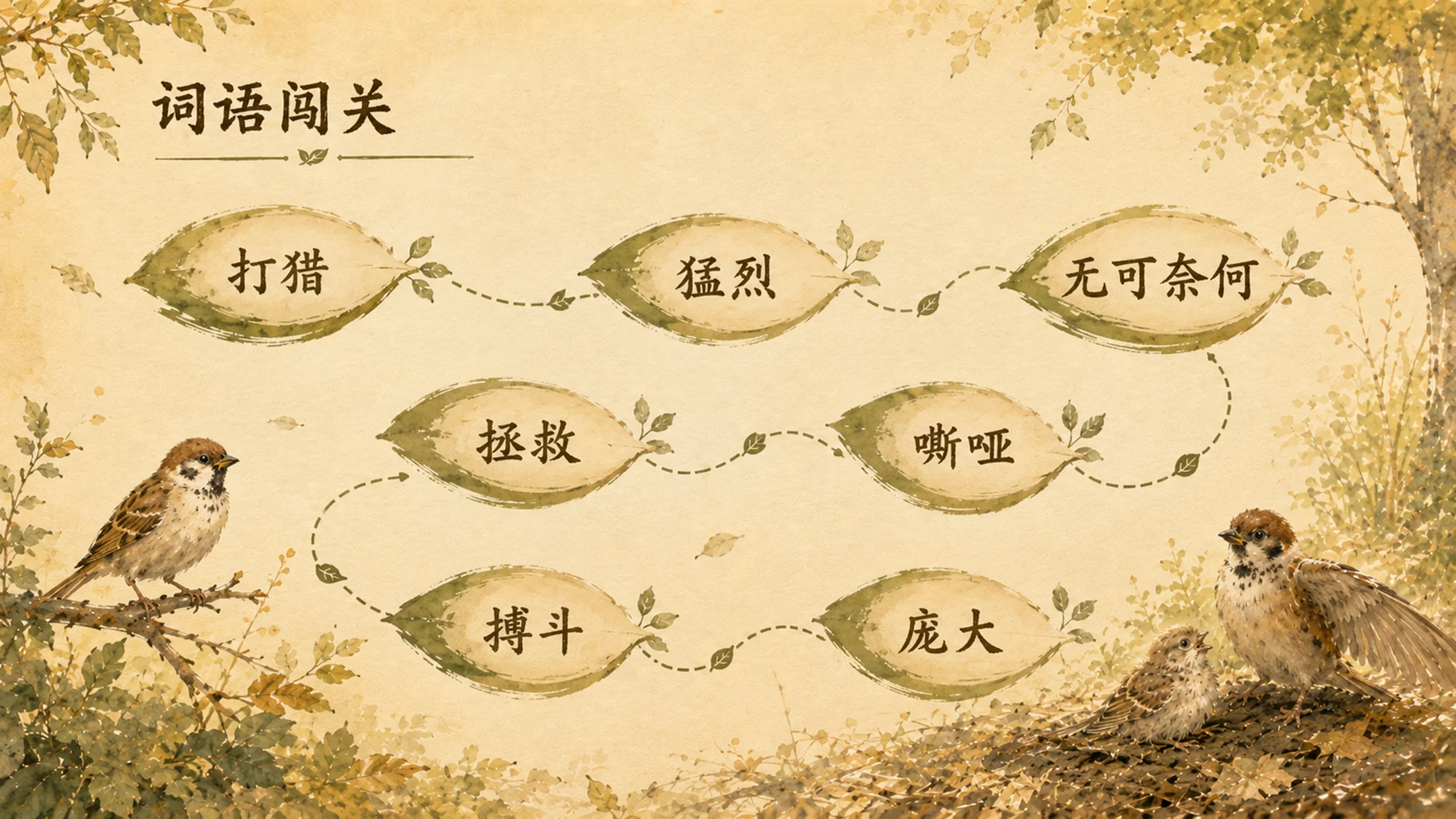 部编版小学语文四年级上册《麻雀》PPT课件｜动物故事母爱主题公开课模板 - 预览图6