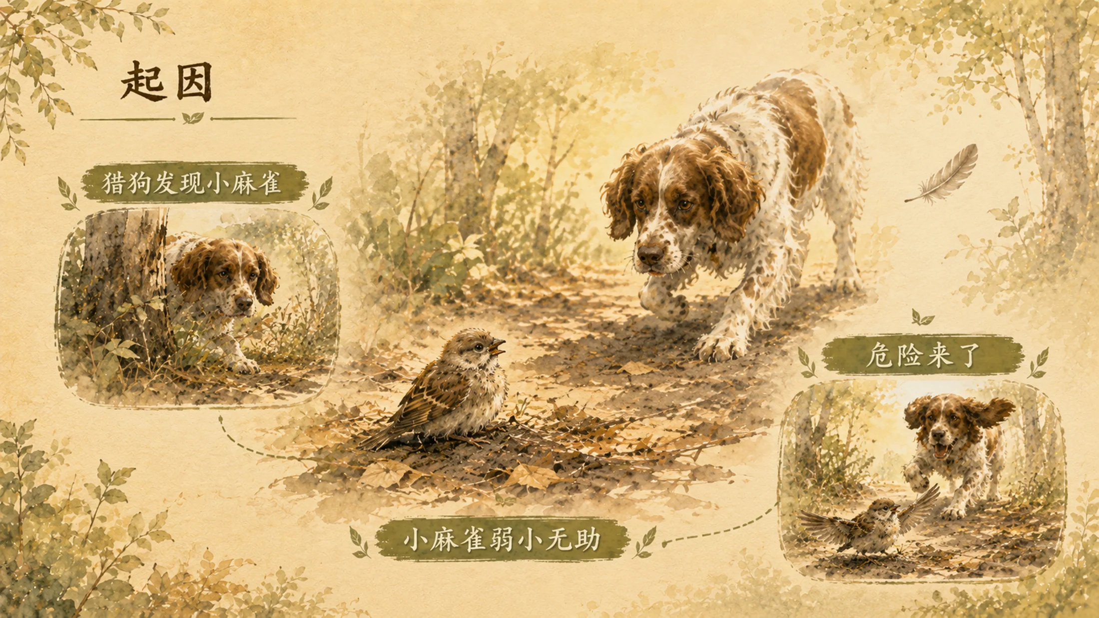 部编版小学语文四年级上册《麻雀》PPT课件｜动物故事母爱主题公开课模板 - 预览图10