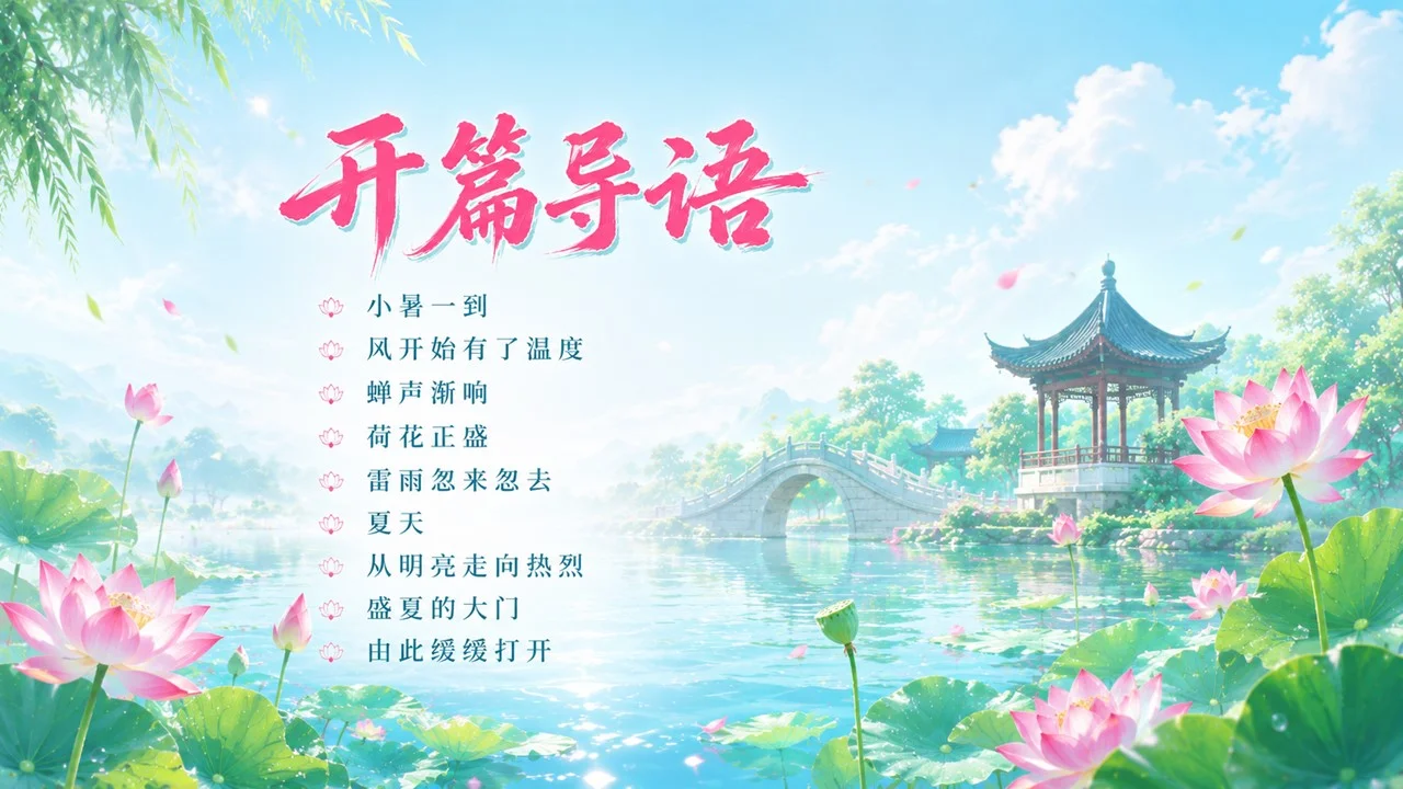 《小暑：热风初起，盛夏登场》二十四节气传统文化科普PPT课件 - 预览图2