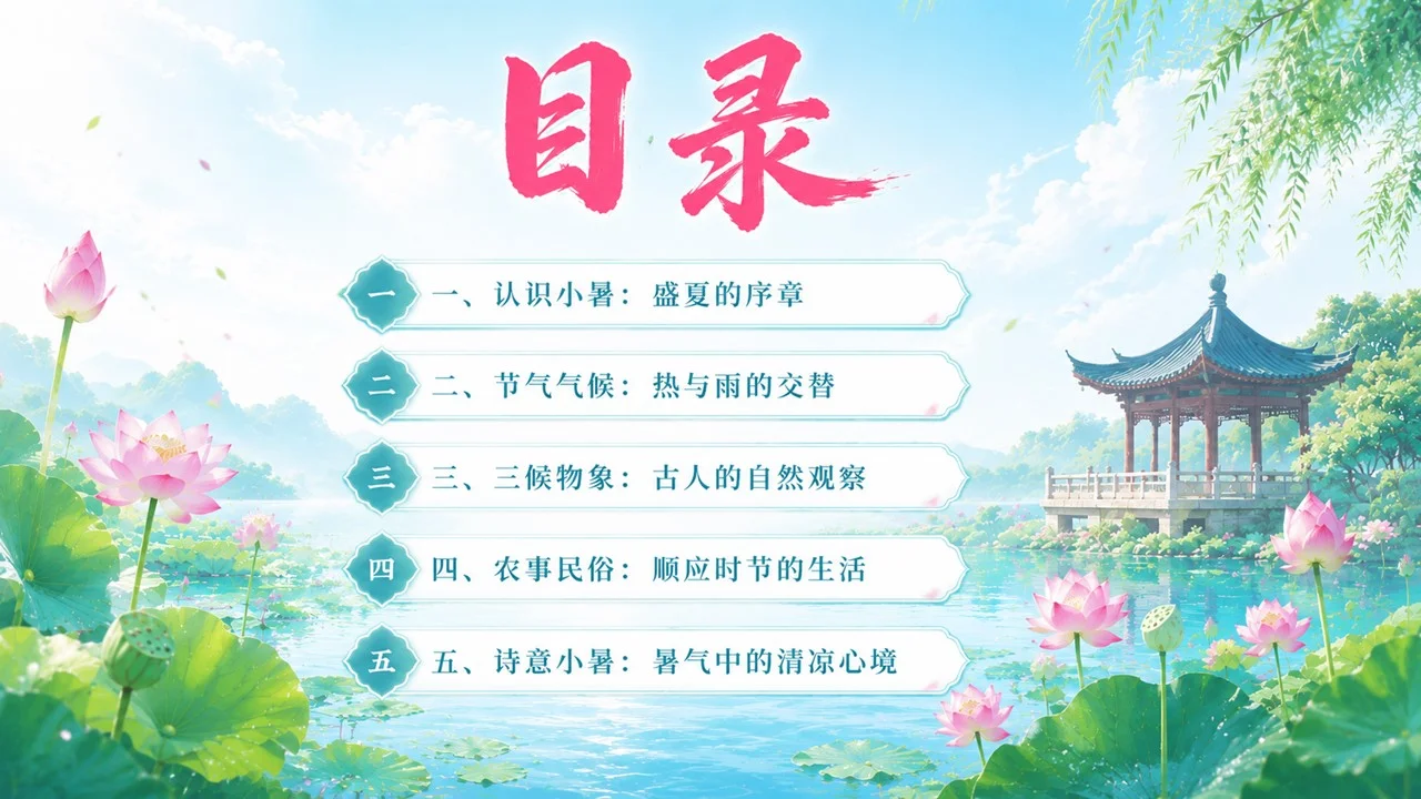 《小暑：热风初起，盛夏登场》二十四节气传统文化科普PPT课件 - 预览图3