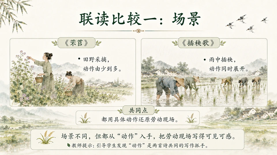 统编版高中语文必修上册《芣苢》《插秧歌》 - 预览图3