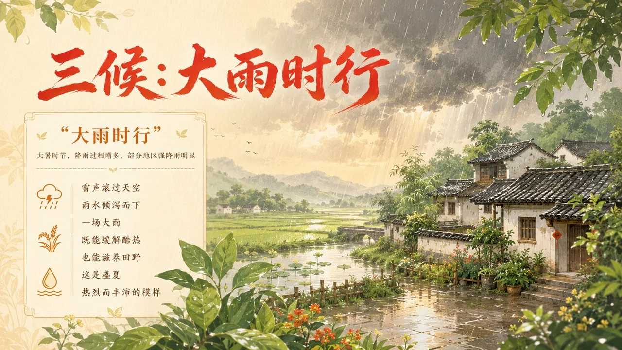 《大暑：炎蒸至极，万物向荣》二十四节气传统文化科普PPT课件 - 预览图11