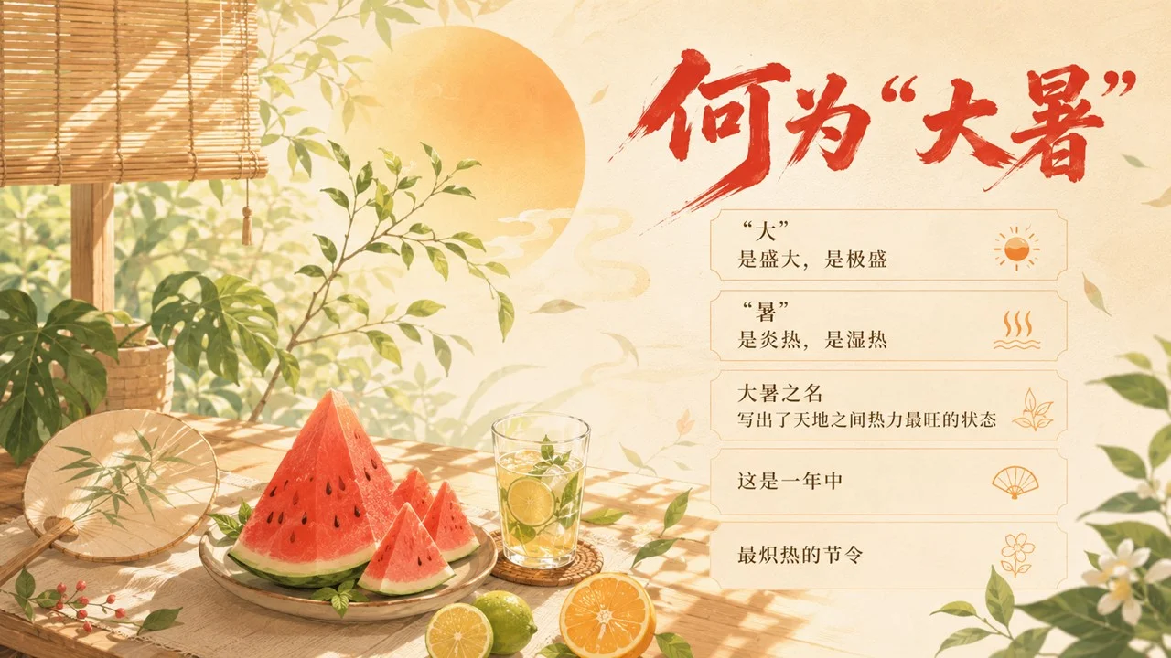 《大暑：炎蒸至极，万物向荣》二十四节气传统文化科普PPT课件 - 预览图3