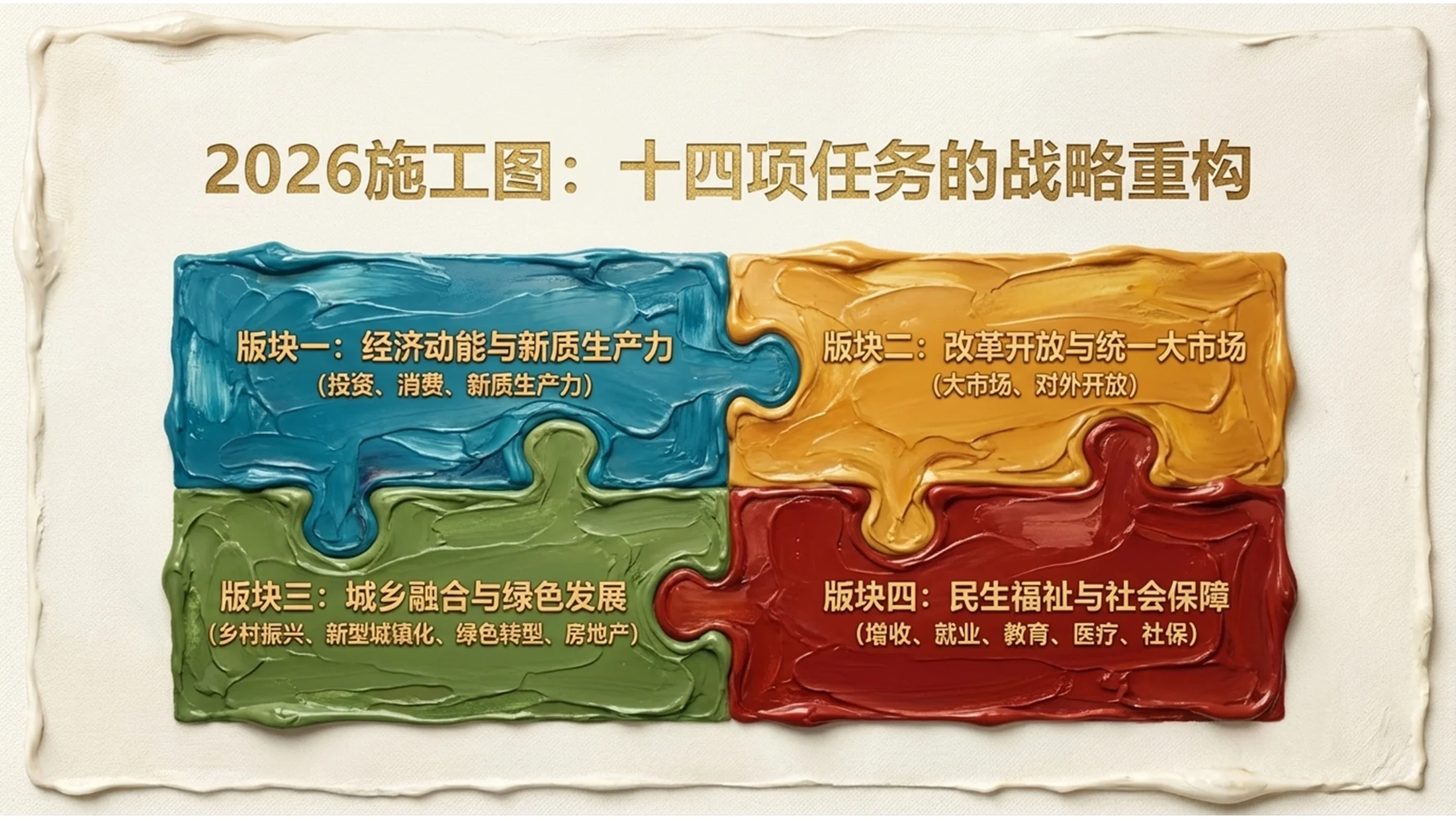 彩色油漆蜡画风格政府工作报告PPT - 预览图6