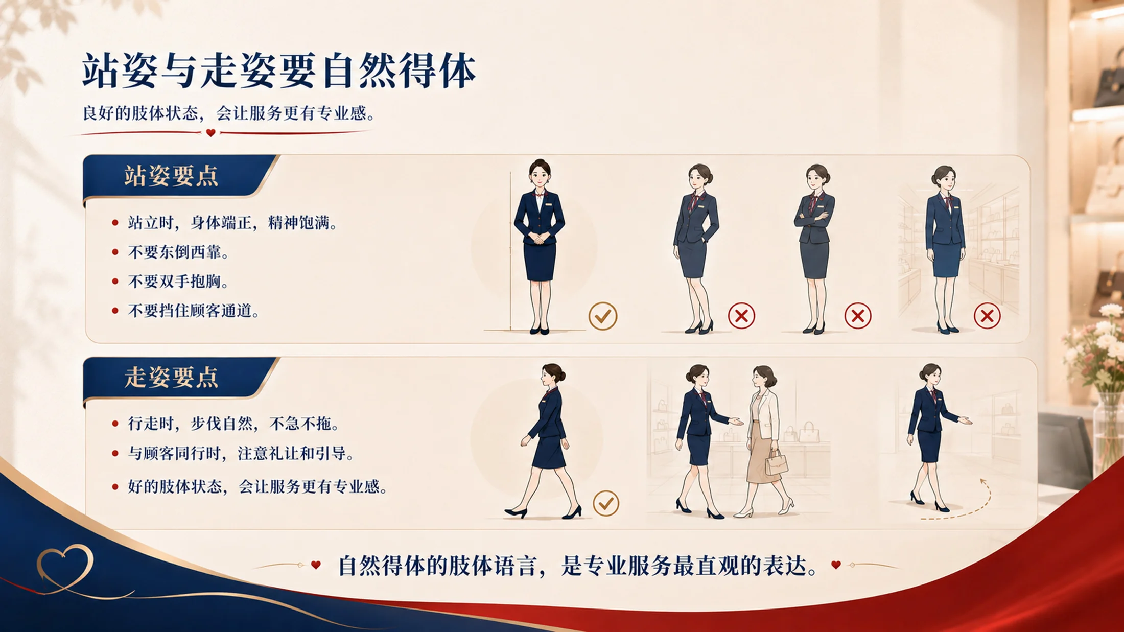 门店服务礼仪培训PPT课件｜销售接待规范培训｜店员服务意识提升模板 - 预览图12