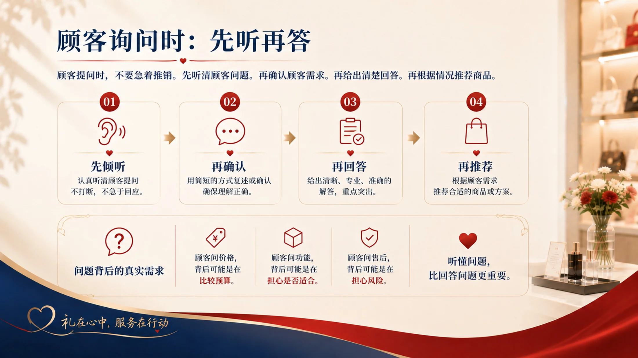 门店服务礼仪培训PPT课件｜销售接待规范培训｜店员服务意识提升模板 - 预览图17