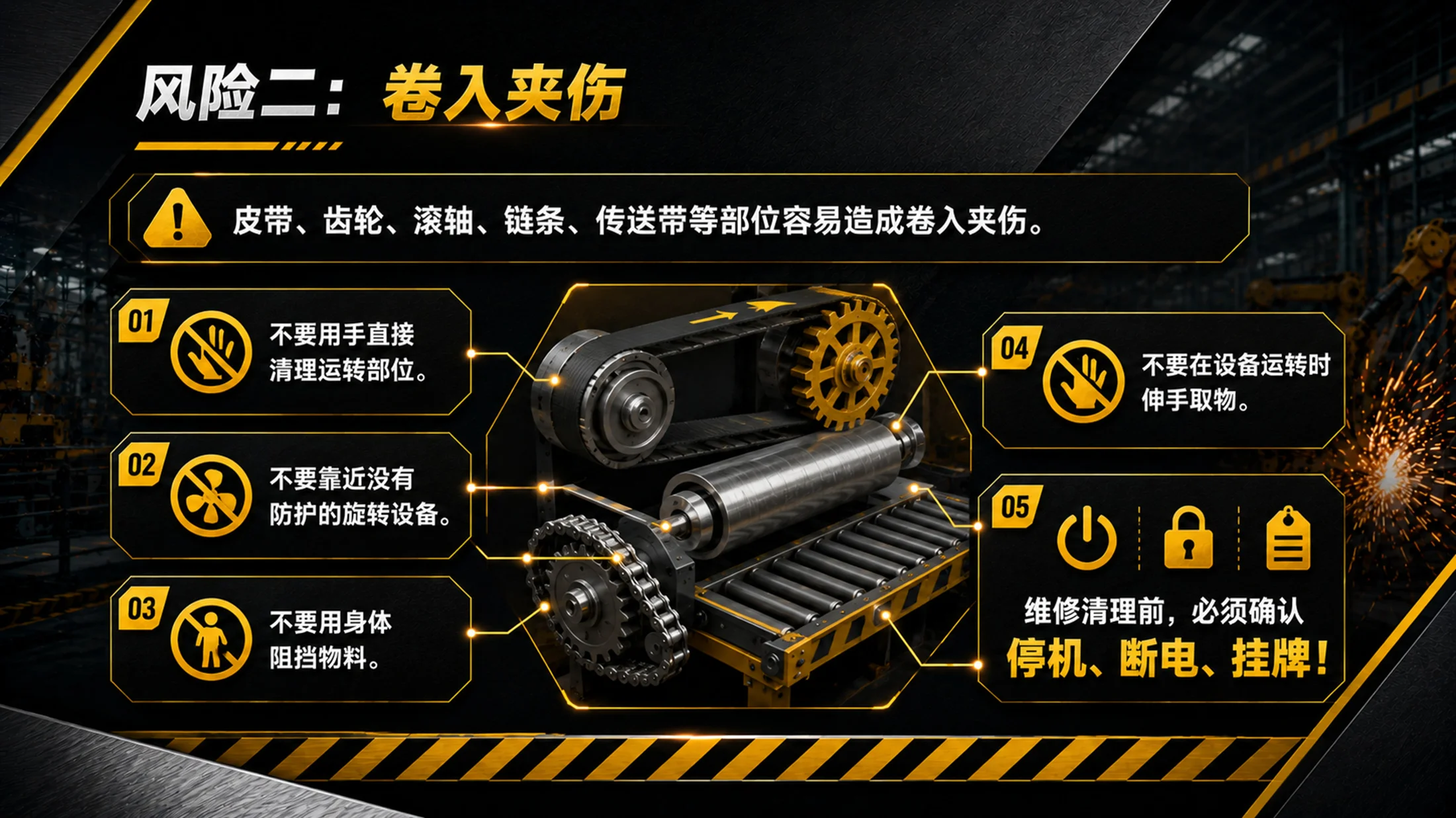 工厂车间安全生产培训PPT课件｜车间员工安全教育｜生产现场规范操作模板 - 预览图16