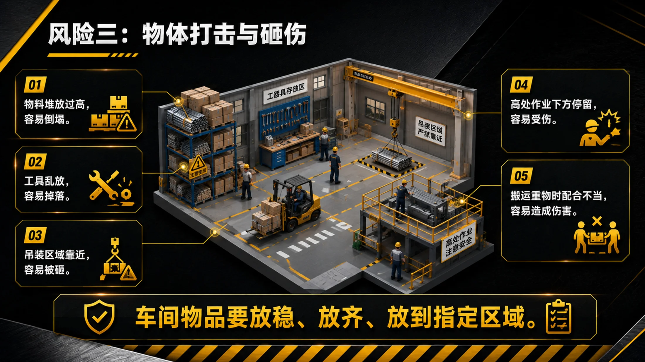 工厂车间安全生产培训PPT课件｜车间员工安全教育｜生产现场规范操作模板 - 预览图17