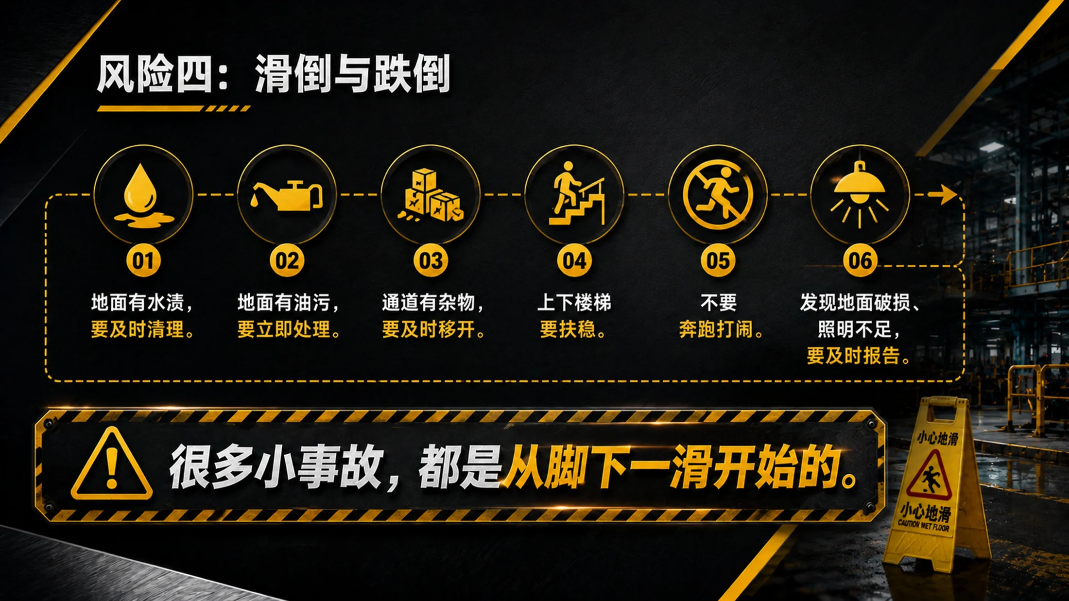 工厂车间安全生产培训PPT课件｜车间员工安全教育｜生产现场规范操作模板 - 预览图18
