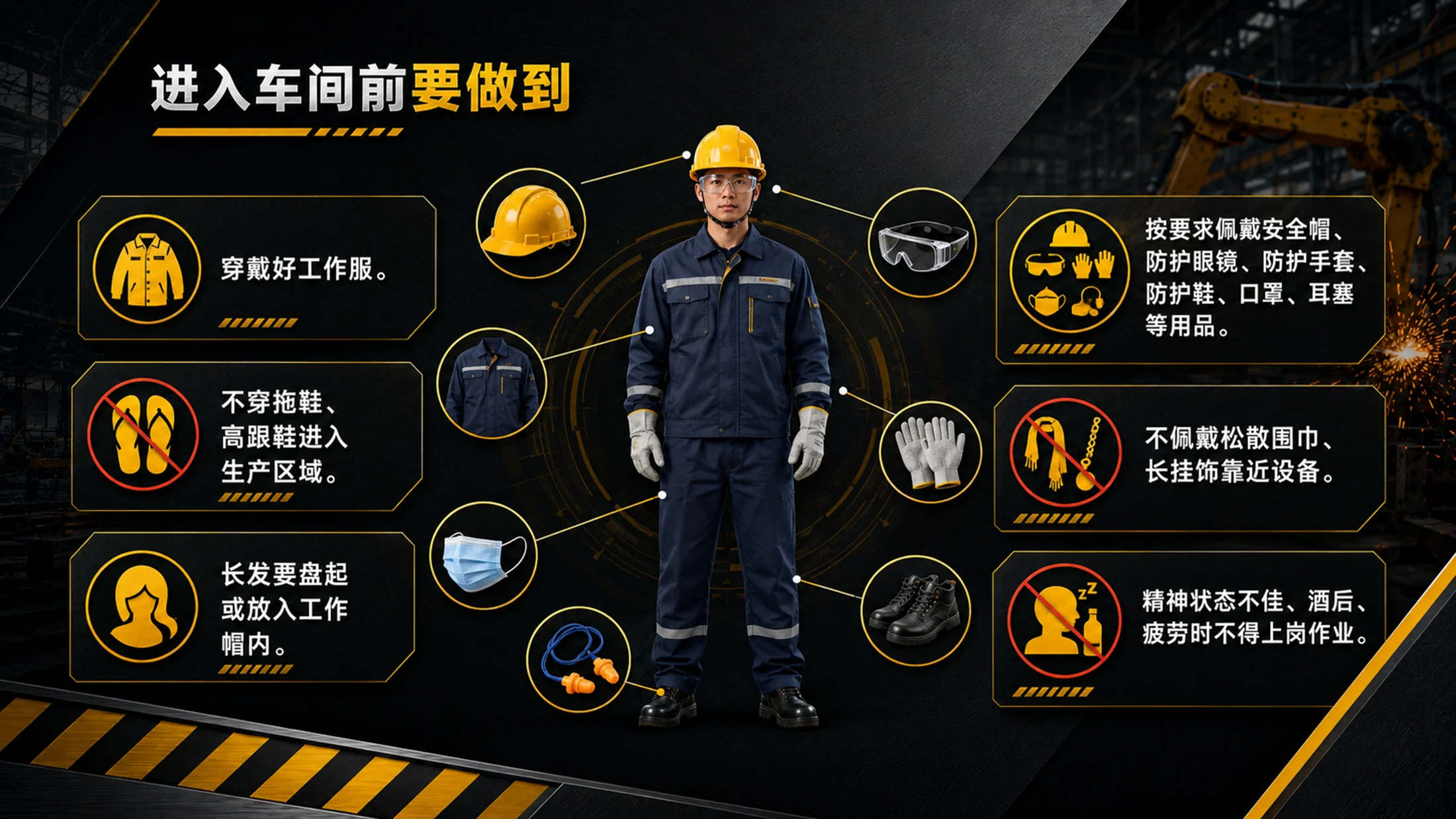 工厂车间安全生产培训PPT课件｜车间员工安全教育｜生产现场规范操作模板 - 预览图9