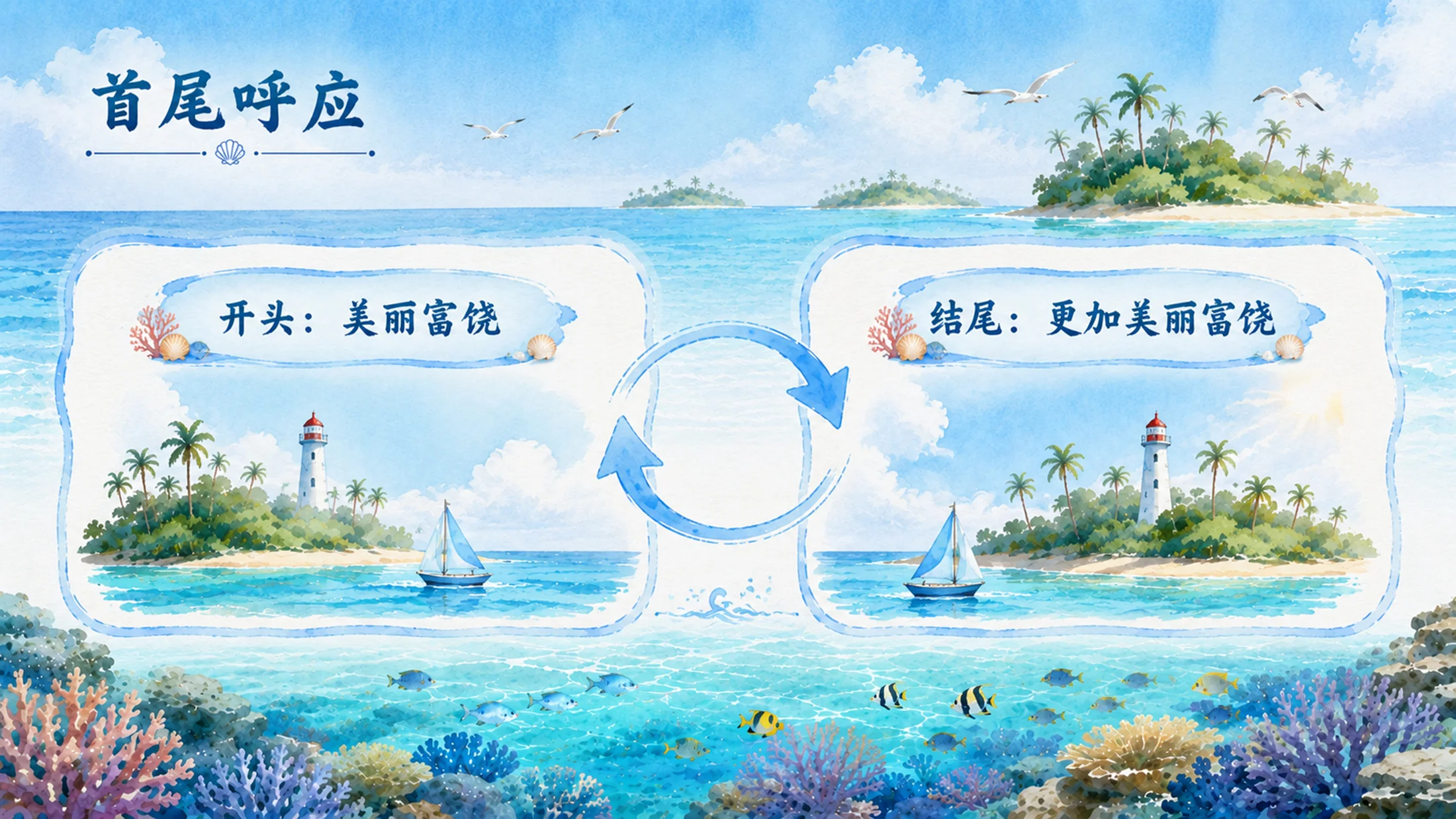 部编版小学语文三年级上册《富饶的西沙群岛》PPT课件｜海岛风光自然美育公开课模板 - 预览图13