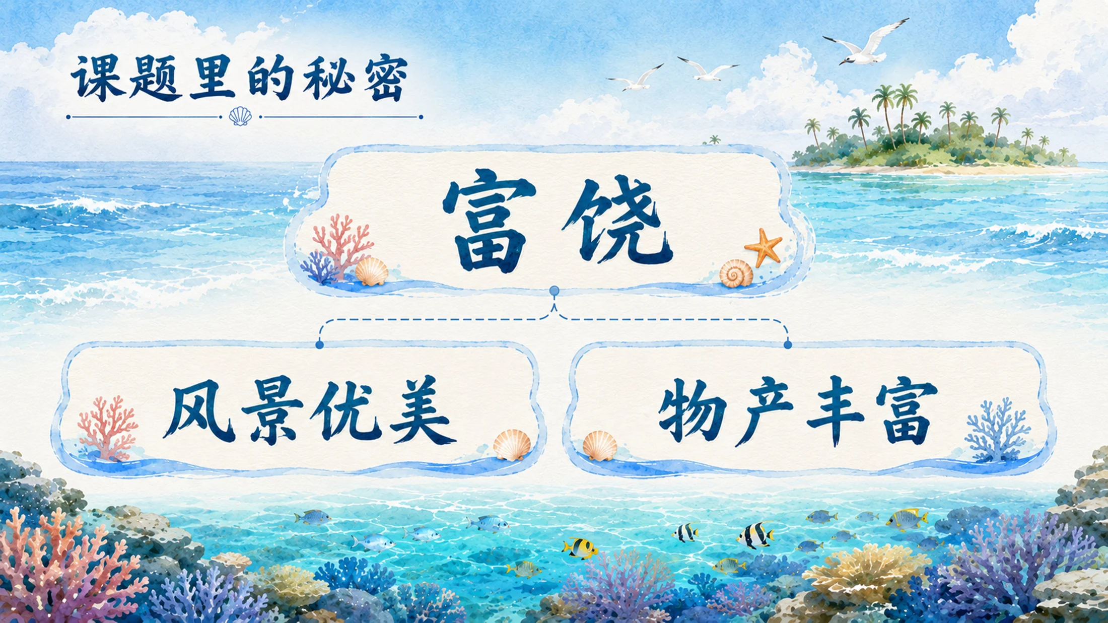 部编版小学语文三年级上册《富饶的西沙群岛》PPT课件｜海岛风光自然美育公开课模板 - 预览图4