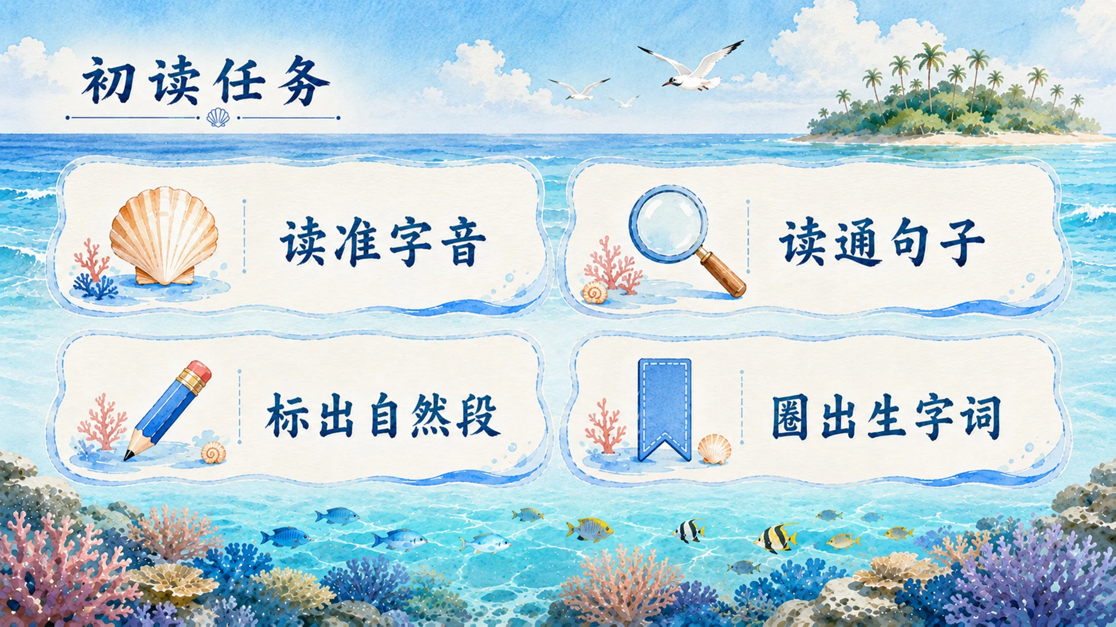 部编版小学语文三年级上册《富饶的西沙群岛》PPT课件｜海岛风光自然美育公开课模板 - 预览图6