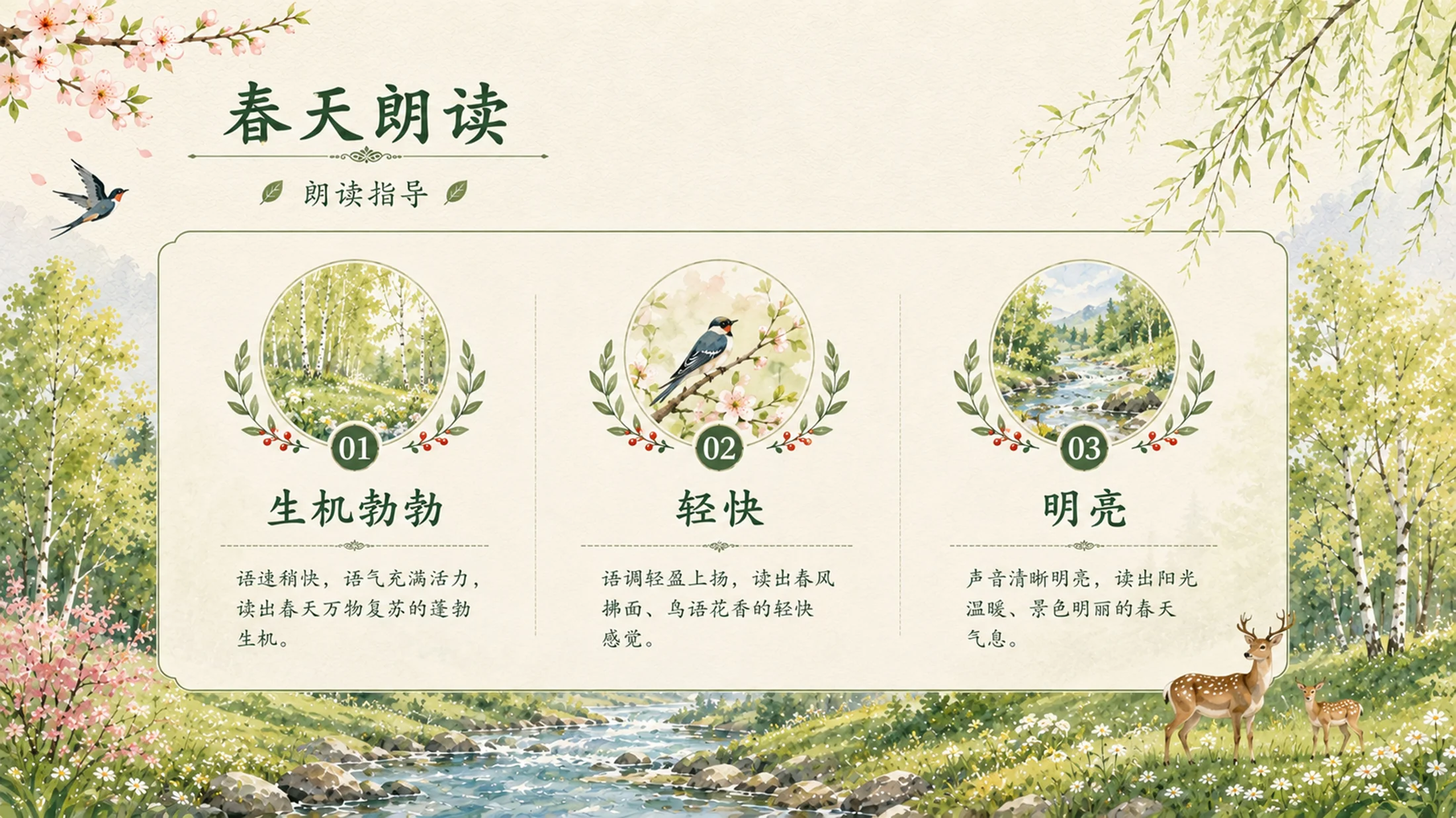 部编版小学语文三年级上册《美丽的小兴安岭》PPT课件｜四季森林自然风光公开课模板 - 预览图15