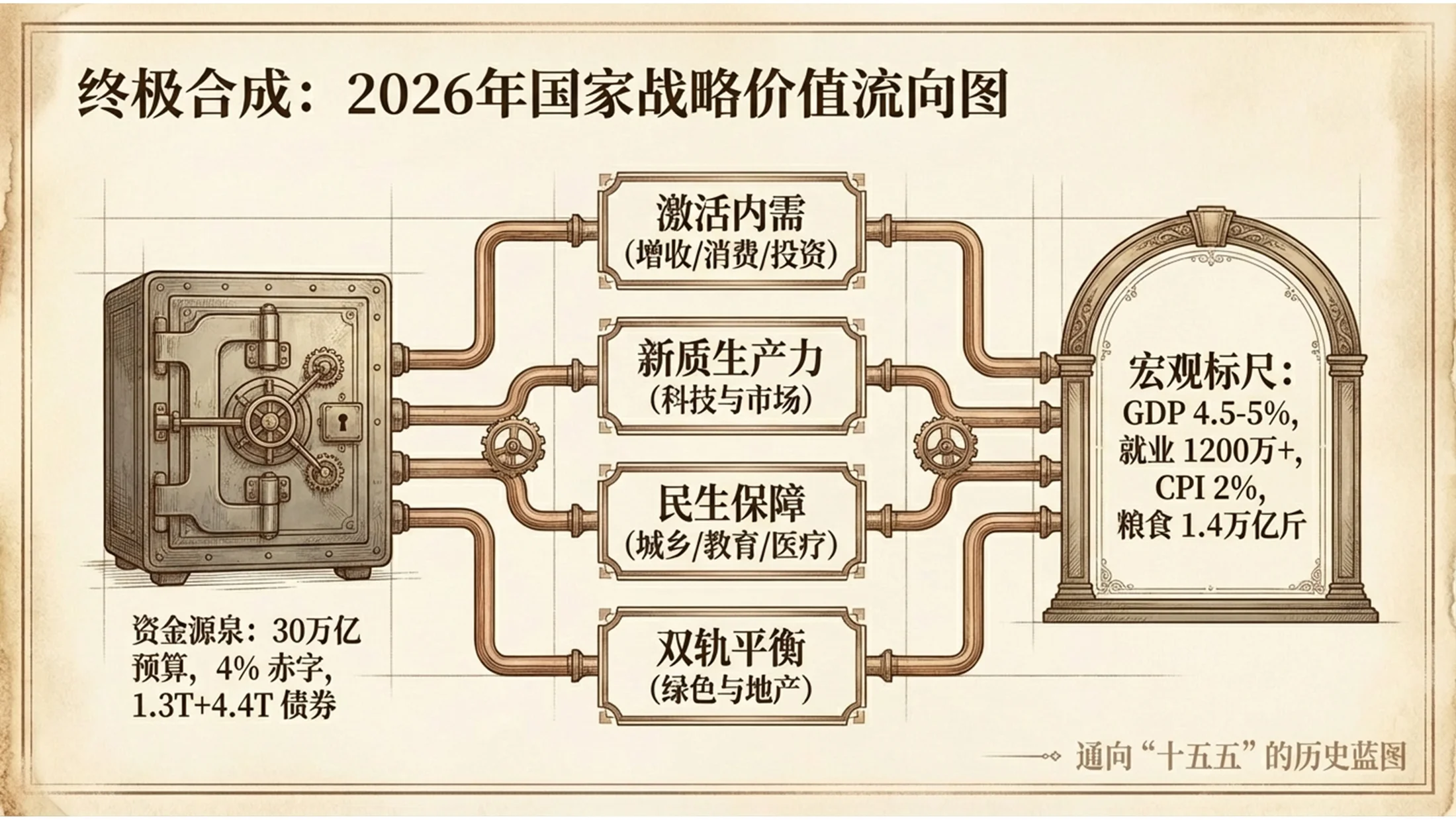 复古蛋白印相风格政府工作报告PPT - 预览图9