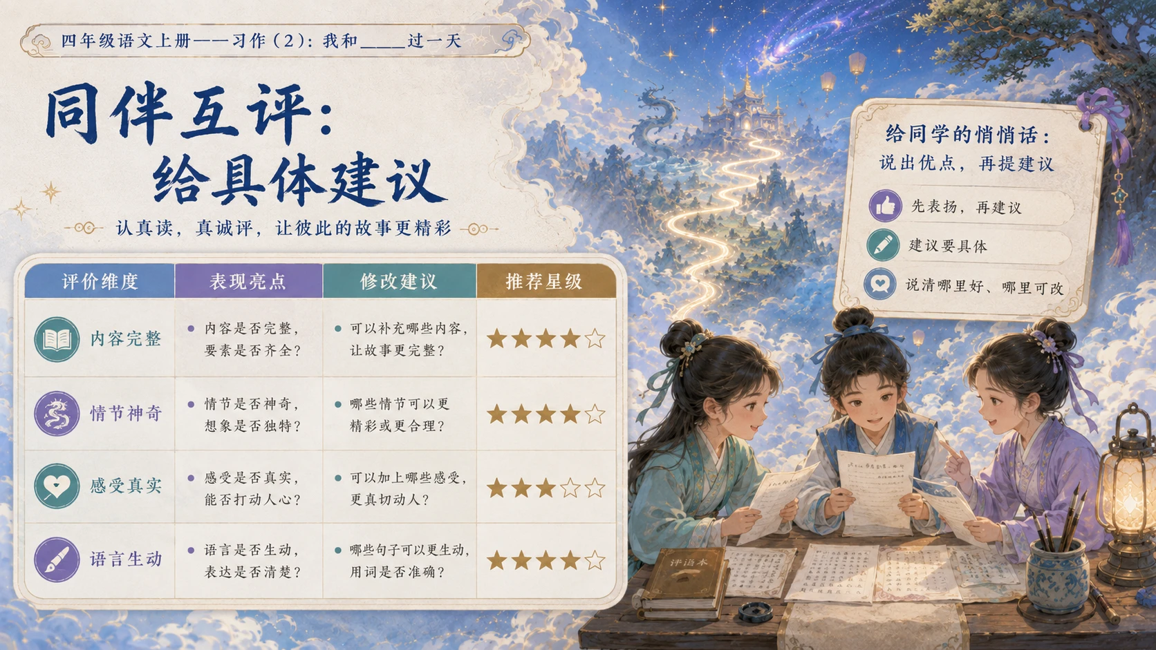 小学六年制统编教材系列课件——四年级语文上册：我和_____过一天（2） - 预览图12