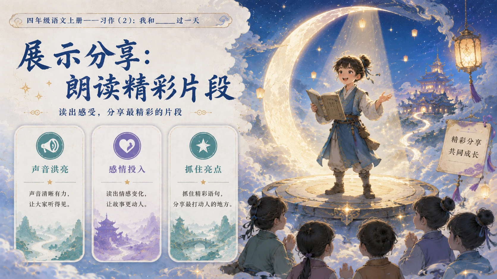 小学六年制统编教材系列课件——四年级语文上册：我和_____过一天（2） - 预览图14