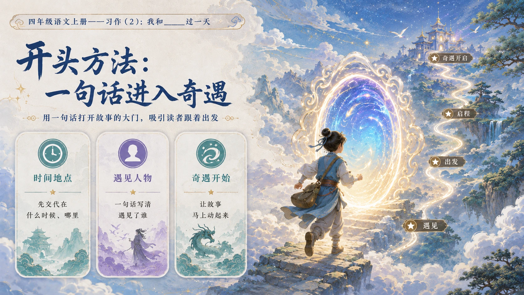 小学六年制统编教材系列课件——四年级语文上册：我和_____过一天（2） - 预览图4