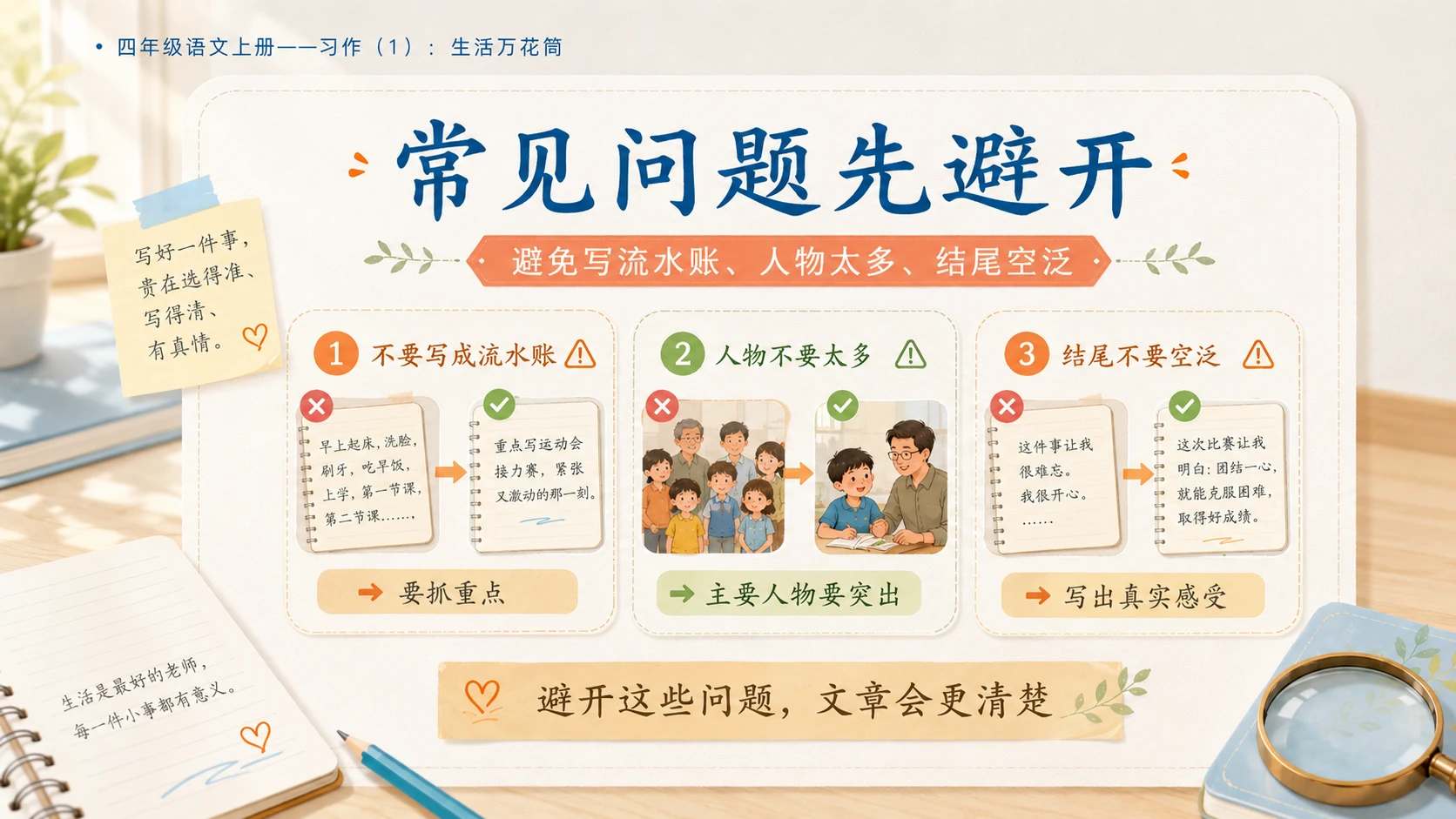 小学六年制统编教材系列课件——四年级语文上册：习作：生活万花筒（1） - 预览图16