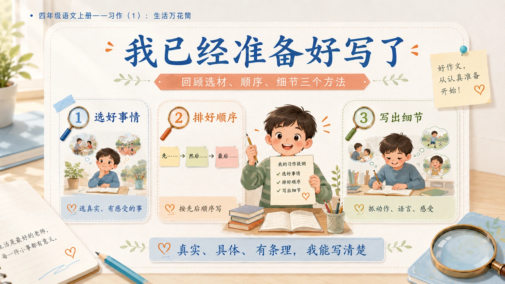 小学六年制统编教材系列课件——四年级语文上册：习作：生活万花筒（1） - 预览图17