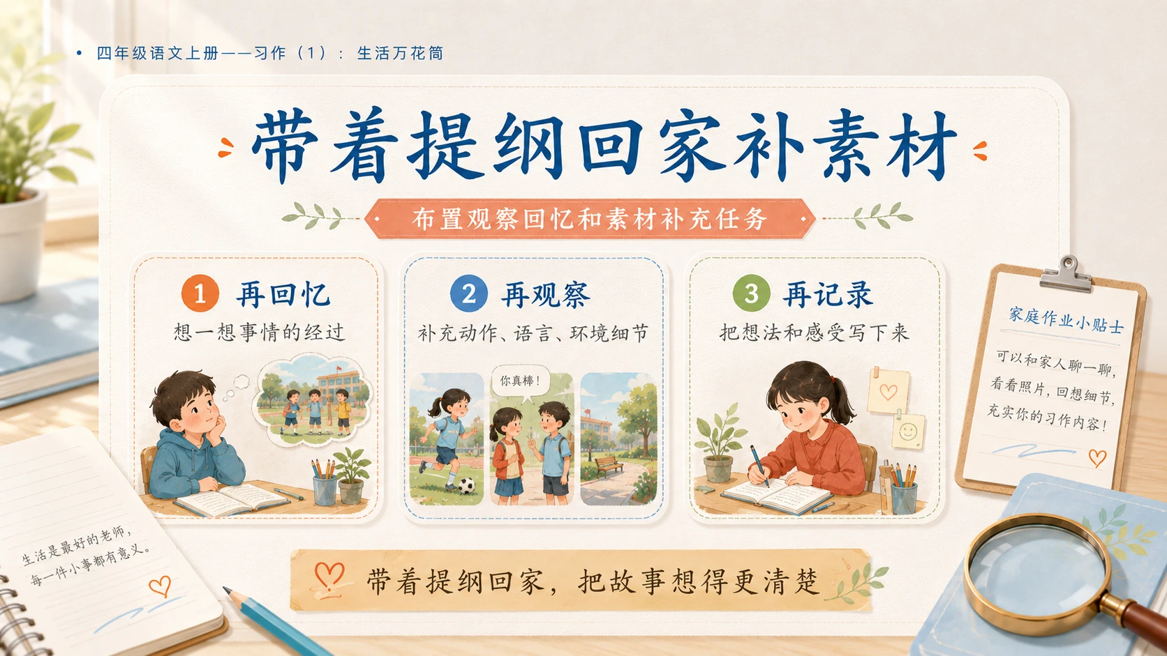 小学六年制统编教材系列课件——四年级语文上册：习作：生活万花筒（1） - 预览图18